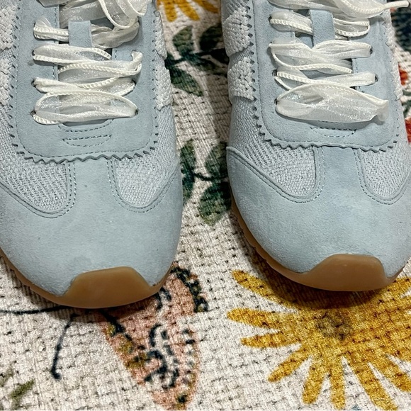 New Anthropologie Dolce Vita Dream Bead Sneakers Blue Multi Burlap - Picture 9 of 16